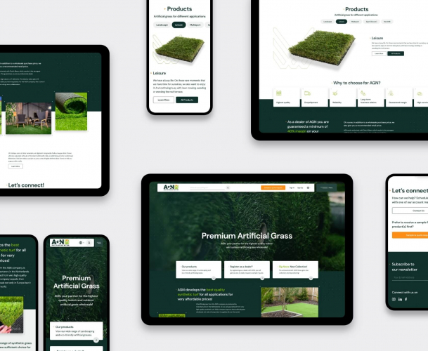 B2B E-Commerce WordPress UX Design & Development – AGN (Artificial Grass Suppliers) screenshot 1