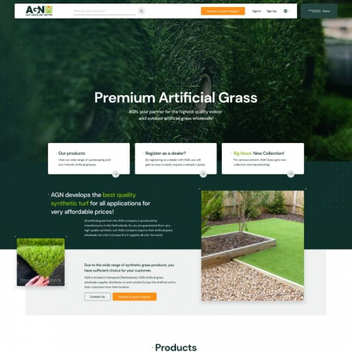 B2B E-Commerce WordPress UX Design & Development – AGN (Artificial Grass Suppliers) screenshot 4