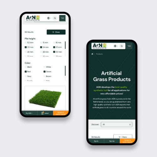 B2B E-Commerce WordPress UX Design & Development – AGN (Artificial Grass Suppliers) screenshot 3