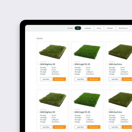 B2B E-Commerce WordPress UX Design & Development – AGN (Artificial Grass Suppliers) screenshot 5