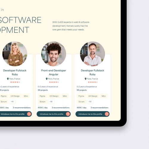 Recruitment Platform UX/UI Design – Kamatz screenshot 3
