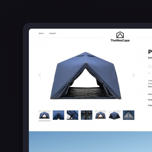 Custom WooCommerce Website for Outdoor Tent Brand – TheWesCape screenshot 3