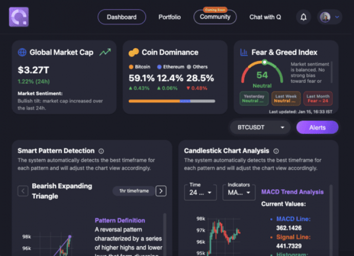 Q Trade With Insight: AI-Powered Financial Intelligence Platform screenshot 1