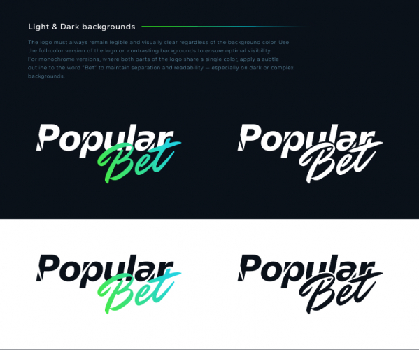 POPULAR BET BrandBook | Logo Design |Branding | Logo  screenshot 5