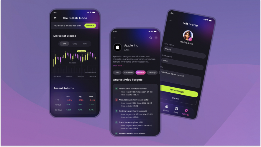 BullishTrade – UX/UI Redesign for a Finance App screenshot 3