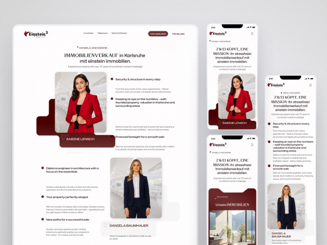 Einstein – Luxury Real Estate – Website Design & Development screenshot 3