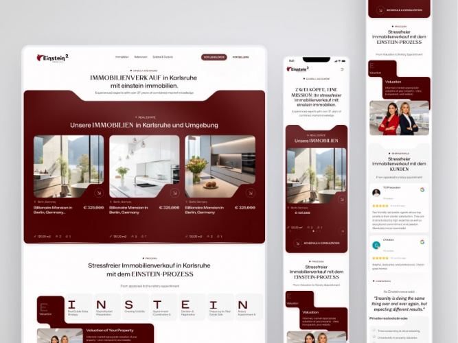 Einstein – Luxury Real Estate – Website Design & Development screenshot 1