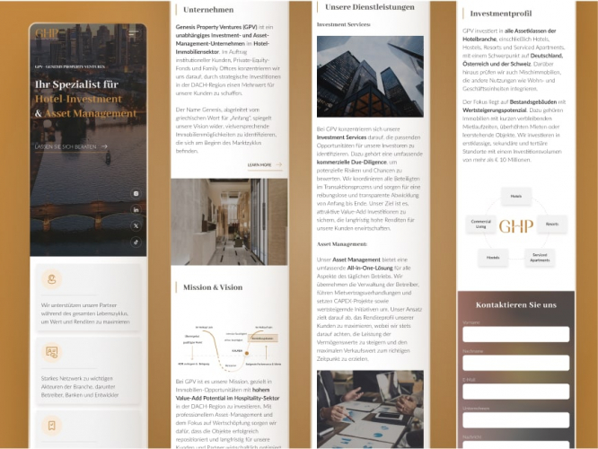 Genesis Hospitality Partners – Website Design & Development screenshot 1