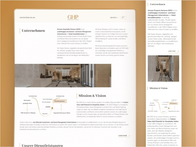 Genesis Hospitality Partners – Website Design & Development screenshot 2