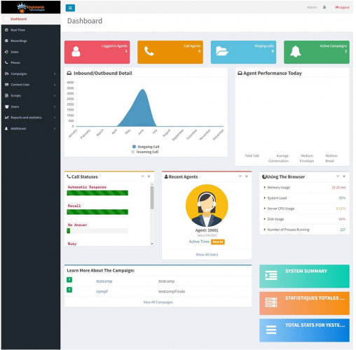 Contact center software screenshot 1