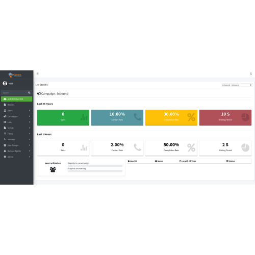 Contact center software screenshot 2