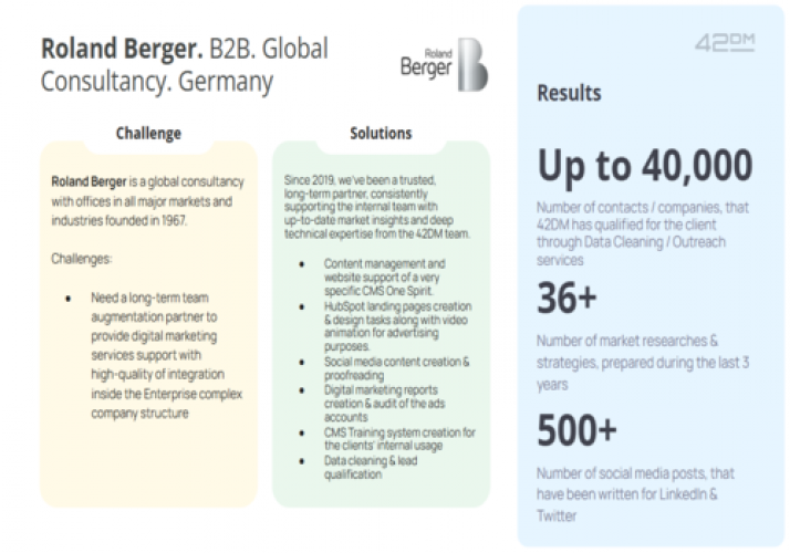 Roland Berger. B2B. Global Consultancy. Germany screenshot 1