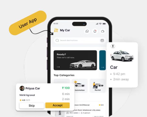 Taxi Booking app screenshot 1