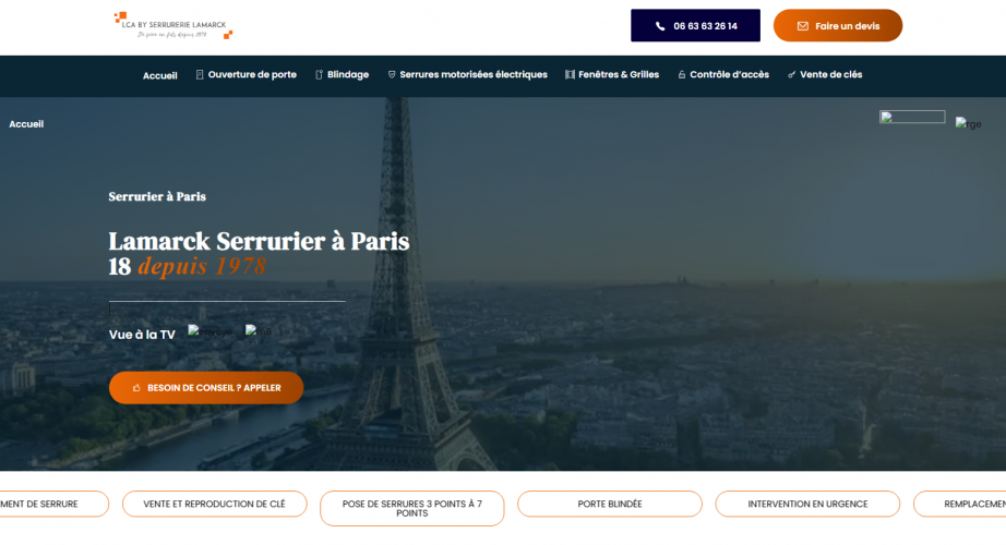 Serrurier Paris screenshot 2