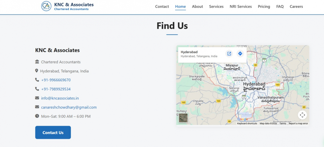 KNCA Chartered Accountant Firm Website Development screenshot 5