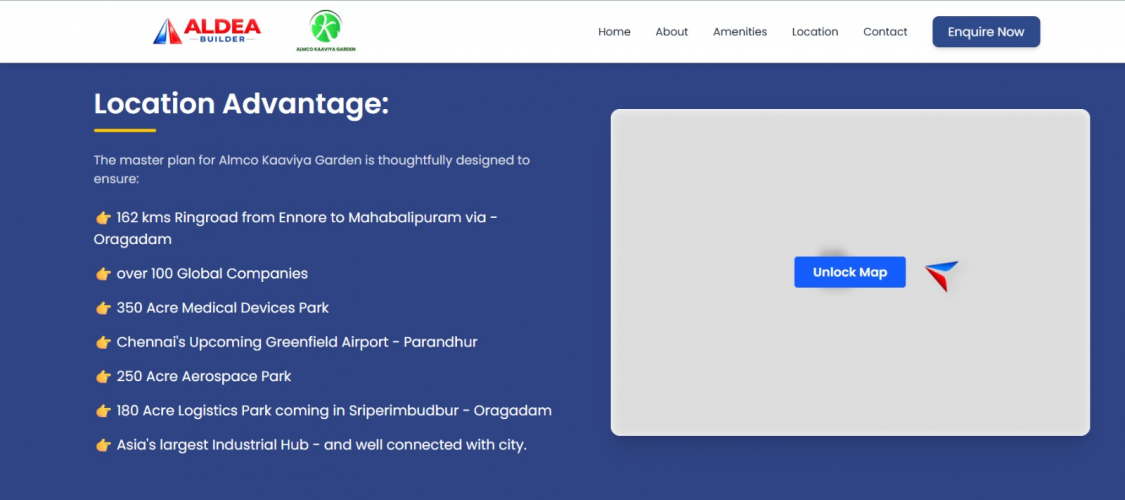 Aldea Builder Construction Website Development screenshot 1
