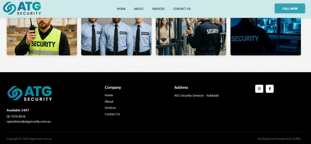  ATG Security Professional Website Development screenshot 1