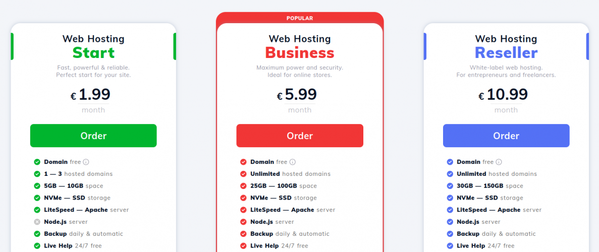 Shared Web Hosting screenshot 1