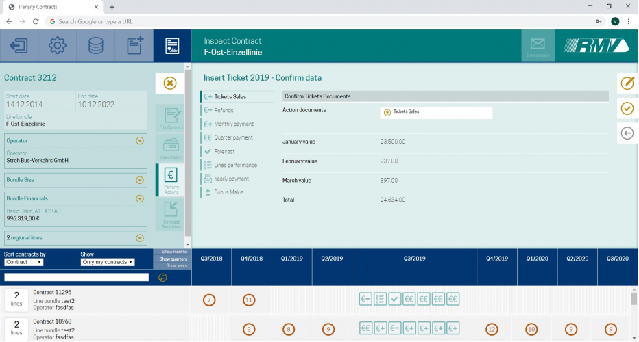 Transity Contracts: Contract management for transport authorities screenshot 3