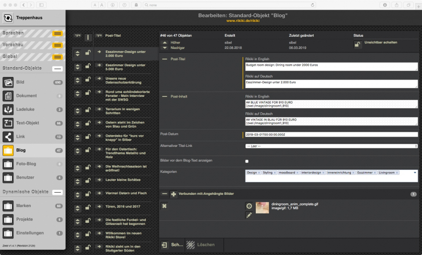 Zwei: web content management screenshot 4