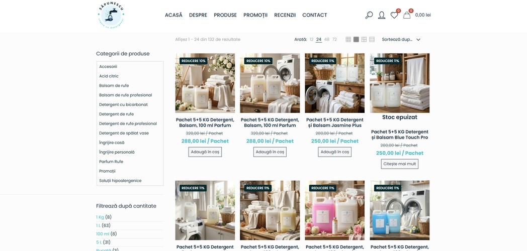 Detergent Online Store - Sapunescu screenshot 1