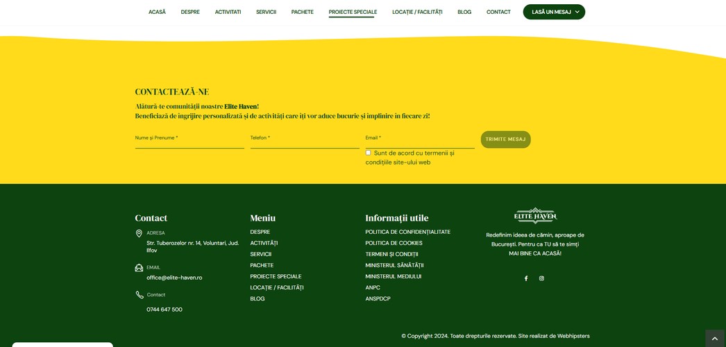 Retirement Home Presentation Website screenshot 1