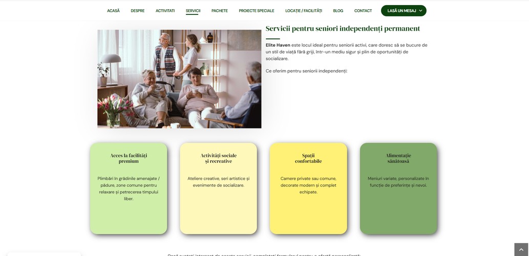 Retirement Home Presentation Website screenshot 4