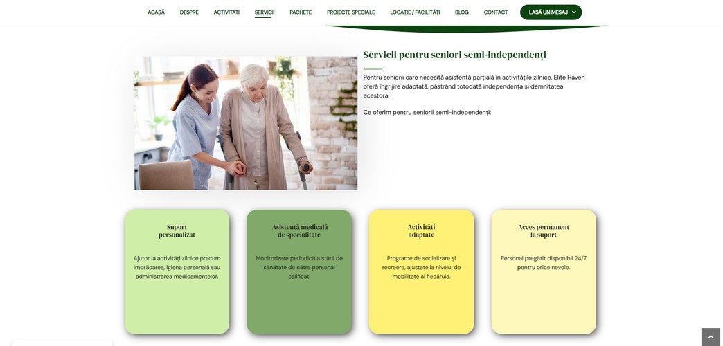 Retirement Home Presentation Website screenshot 3