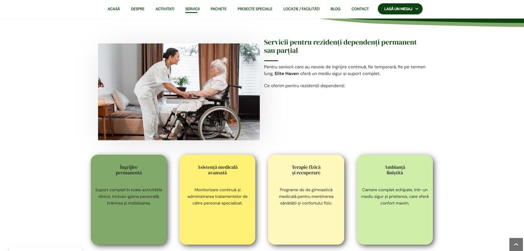 Retirement Home Presentation Website screenshot 2