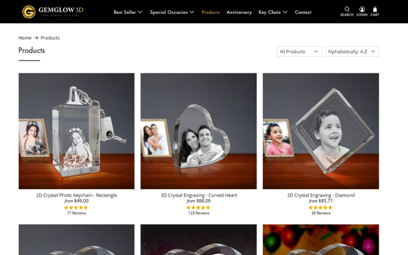 CrystalEngrave CMS – Personalized 3D Crystal Order & Production Management Website screenshot 2