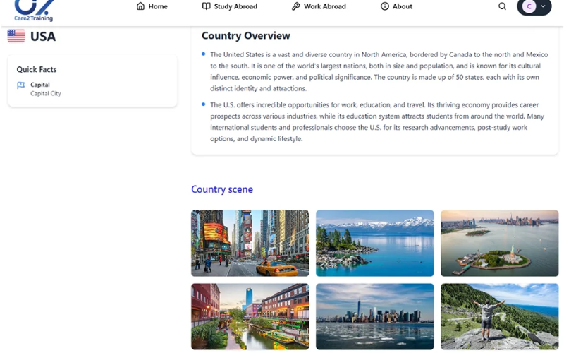 Education & Work Permit Consultancy Website screenshot 1