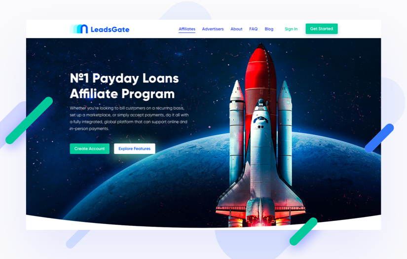 LeadsGate Website screenshot 1