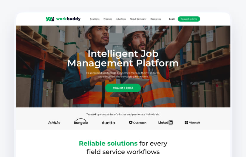 Branding and Website for management platform Workbuddy screenshot 1