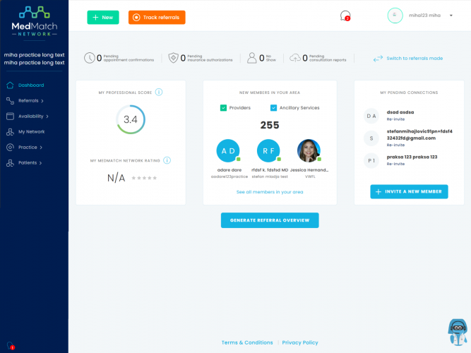  Web Application - managing Medical records, patient and appointment  screenshot 1