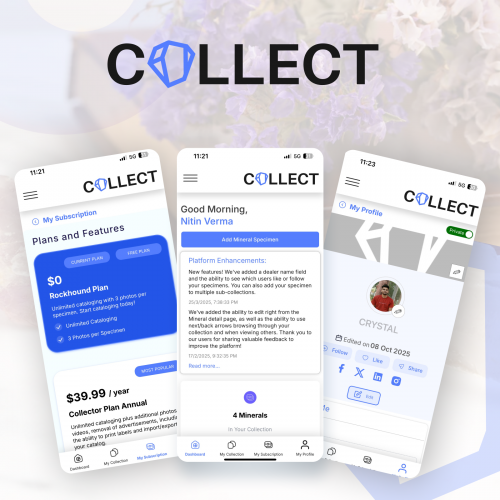 Collect Mineral Club mobile app screenshot 3
