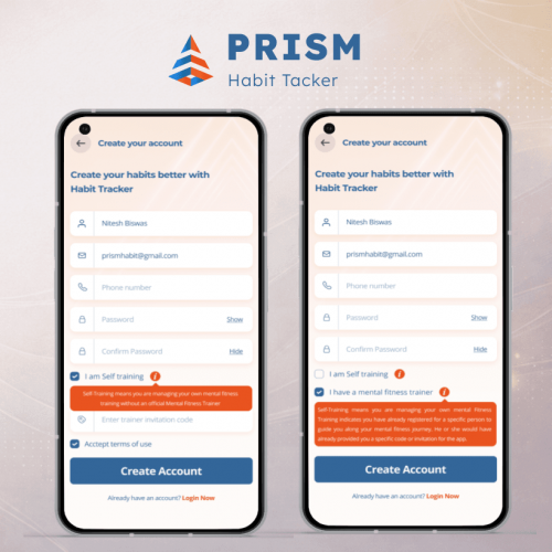 Prism Health Tracking Mobile App screenshot 2