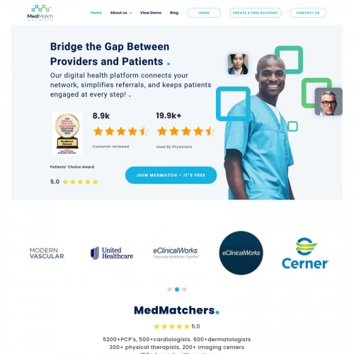 Med Match SaaS Web Application screenshot 1