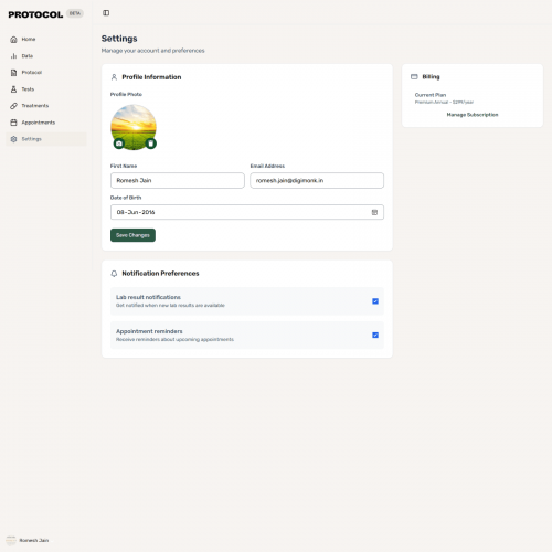 Protocol - Health Report Tracking System screenshot 5