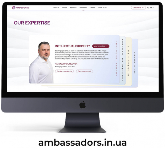 ⚖️ Ambassadors - Corporate Website for Law & IP Services screenshot 2