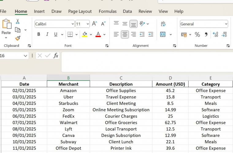 Credit Card Statement Consolidation for Accounting Firm screenshot 1