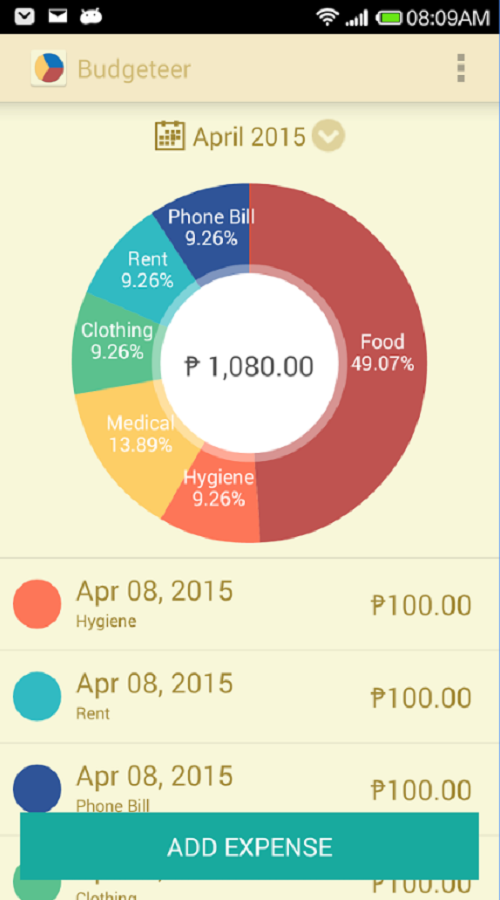 Outflow: Daily Expense Manager screenshot 1