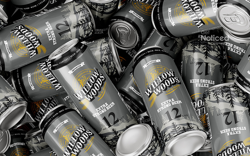 Extra Strong Beer Can Packaging Design for Willow Woods Brand, Malayasia  screenshot 5
