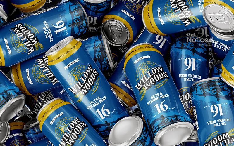 Ultra Strong Beer Can Packaging Design for Willow Woods Brewery screenshot 5