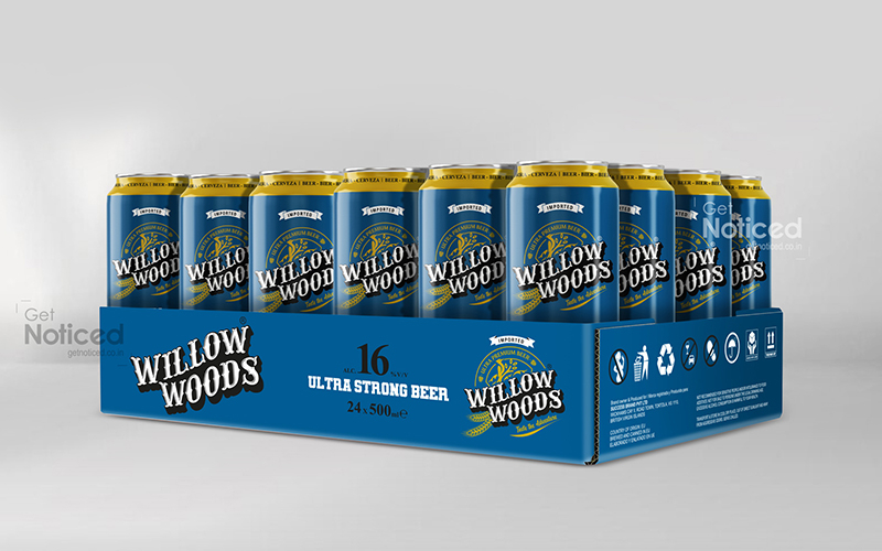 Ultra Strong Beer Can Packaging Design for Willow Woods Brewery screenshot 3