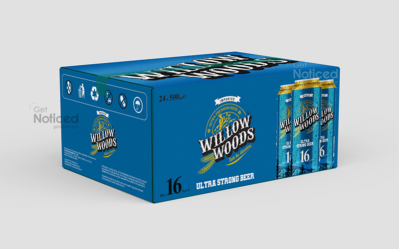 Ultra Strong Beer Can Packaging Design for Willow Woods Brewery screenshot 2