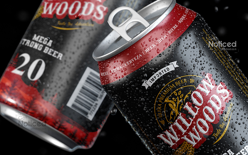 Custom Mega Strong Beer Can Packaging Design for Willow Woods Brand, Malayasia  screenshot 3