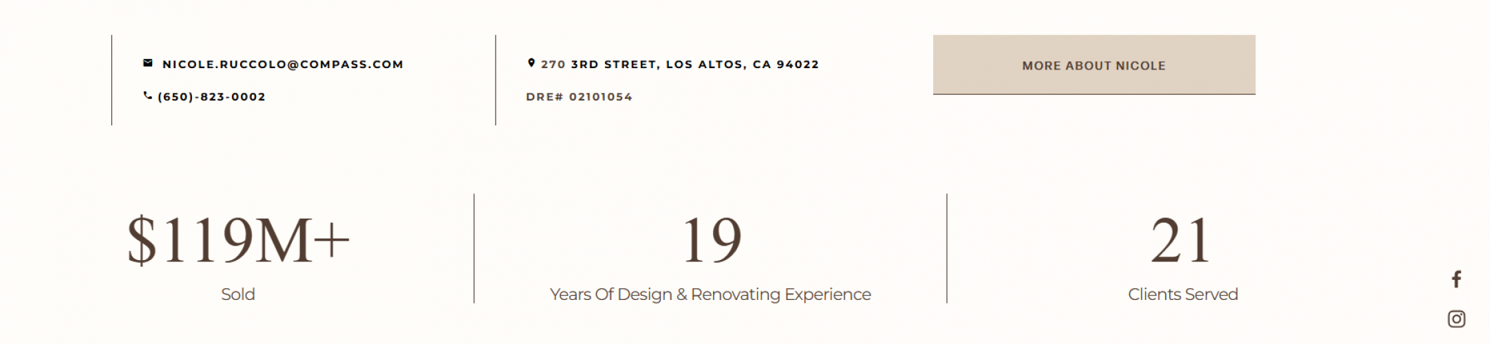 Compass Real Estate – Agent Portfolio Website screenshot 2