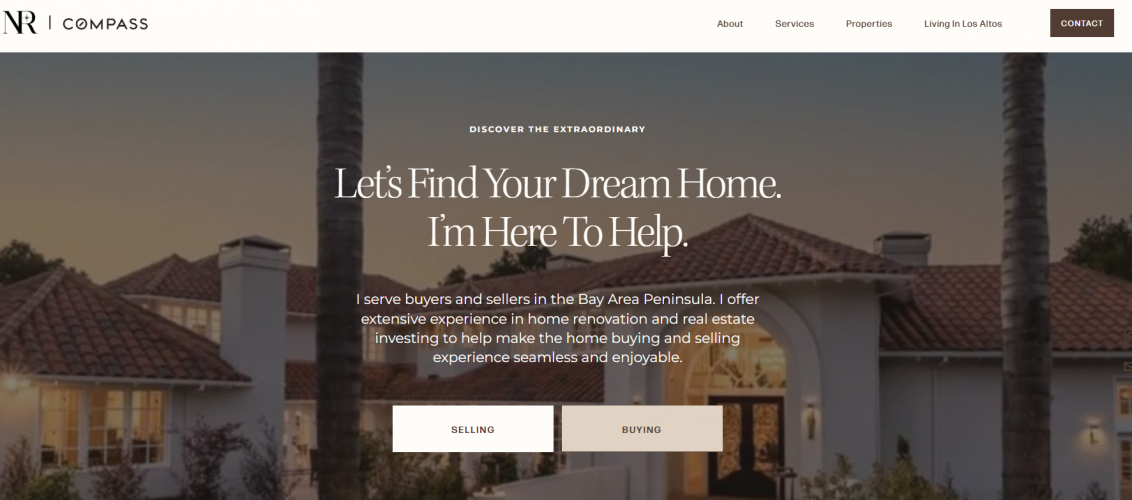 Compass Real Estate – Agent Portfolio Website screenshot 1
