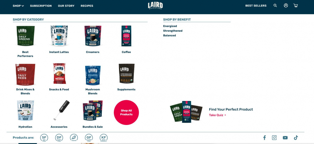 Laird Superfood – E-Commerce & Brand Experience Website screenshot 4