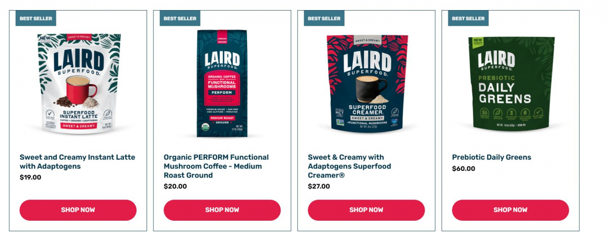 Laird Superfood – E-Commerce & Brand Experience Website screenshot 2